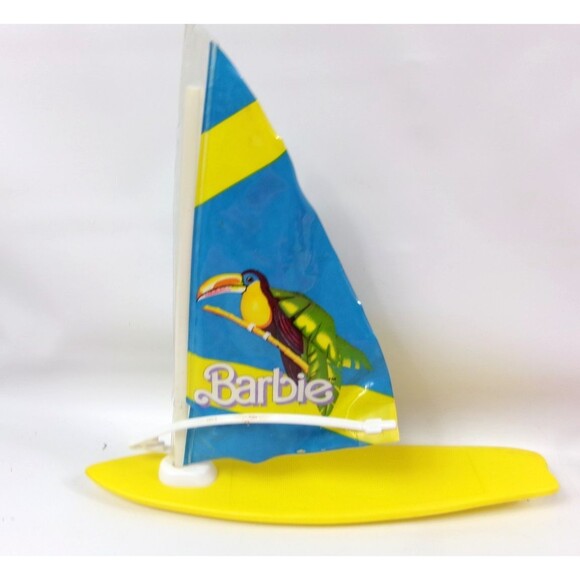 Vintage 1987 Island Fun Barbie Surf Set 7948 Jetski Chairs Sailboat Table Arco - Picture 2 of 5